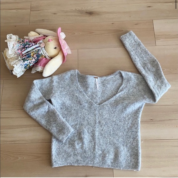 Free people Alpaca wool V neck